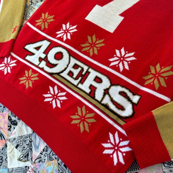 NFL Colin Kaepernick 49er Sweater #7 SF Size Small - Ugly Sweater TEAM APPAREL - Picture 8 of 8
